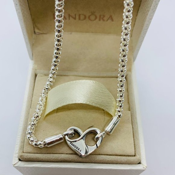アクセサリー Pandora Moments Studded Chain Necklace Pandora Moments Studded Chain Necklace 14KT PL P/Sil/Cpr